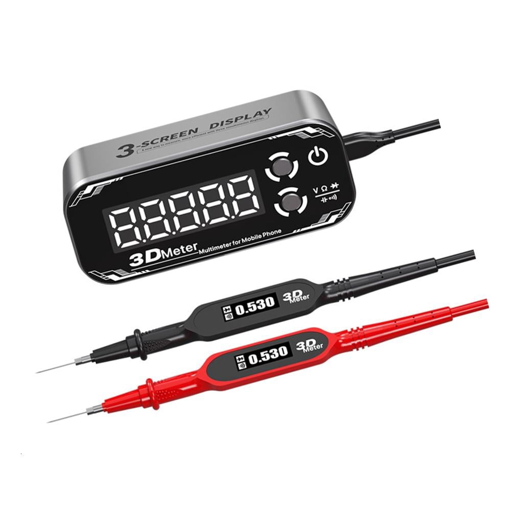 CEORPER Tripled Screen Digital Multimeter With Voltage Capacitance Resistance Measurement For Electronics Diagnostics