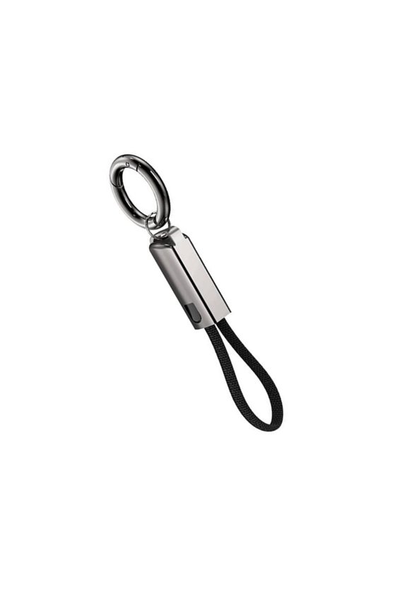 Type C to Type C Fast Charging Cable 16CM Short Length PD65W Alloy Keychain