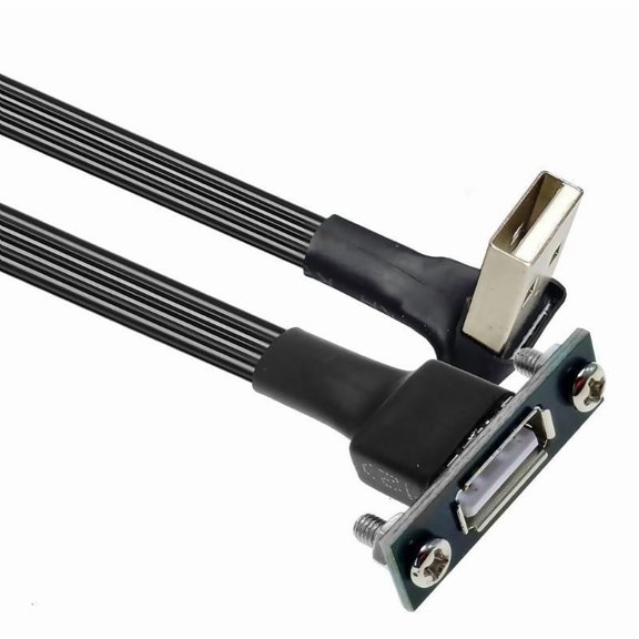 CEORPER USB 2.0 Extension Cable With Panel Mount For Computer Printer Camera And More