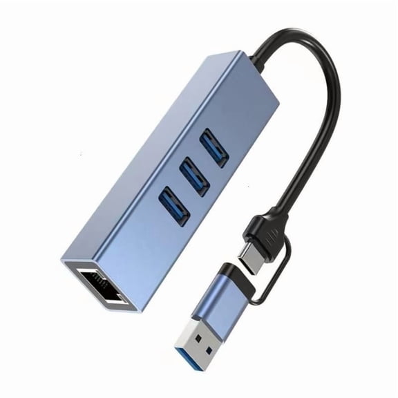 CEORPER USB A USB C to USB3.0 Hubs With Gigabit Ethernet Port Adapter For Office Home