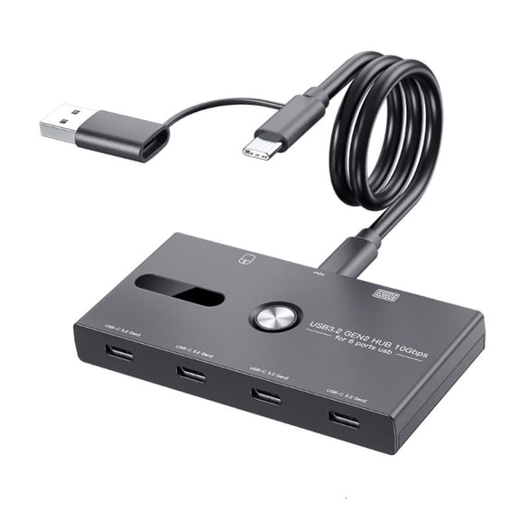 CEORPER USB C Data Transfer Adapter Hub USB Docking Station with 6 Port for Office