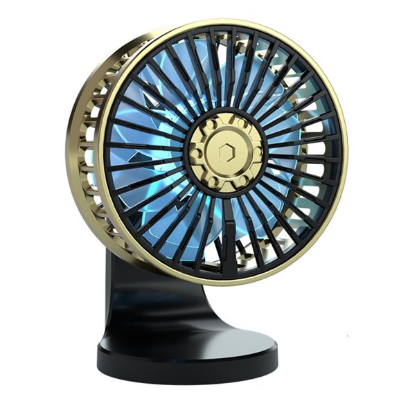 CEORPER USB Car Fan for Dashboard Air Circulation Fans with LED Light Three Speeds