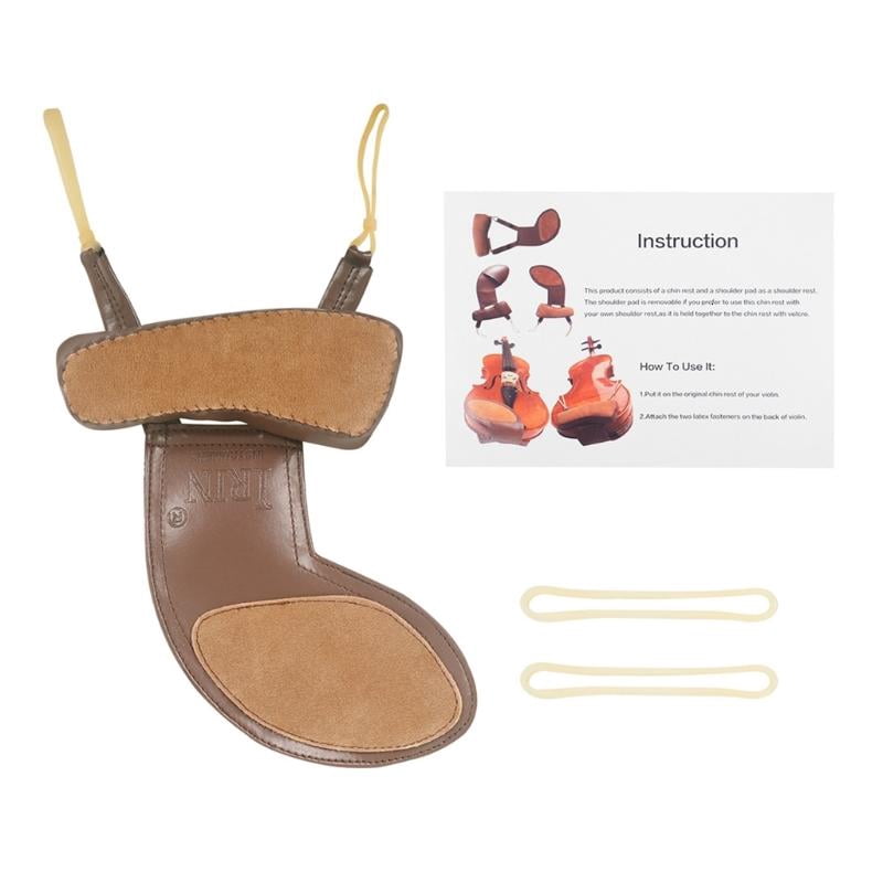 CEORPER Violin Shoulder Pad Sheepskin Cheek Rest Pad Leathers Chin Pad Protector