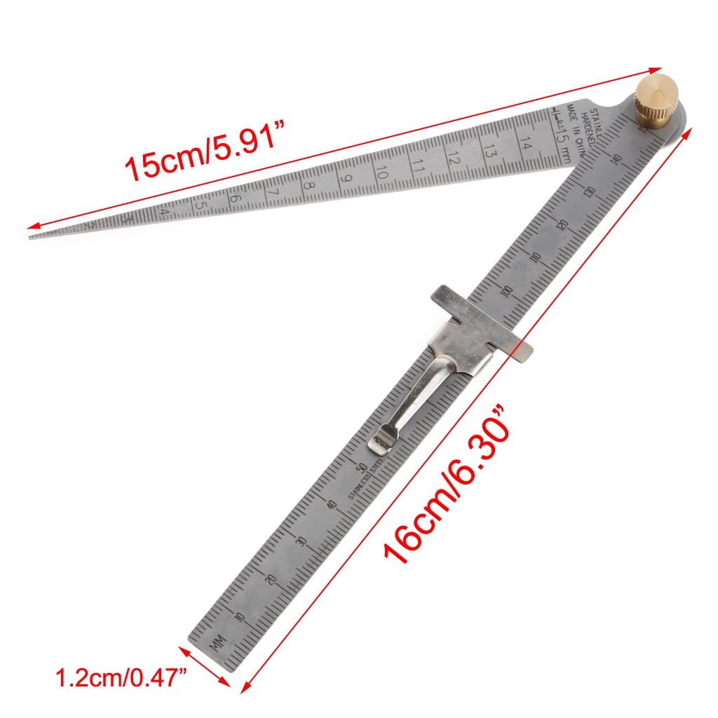Gage Ruler CEORPER Welding Taper Feeler Bore Gauge Gage Stainless Steel Depth ...