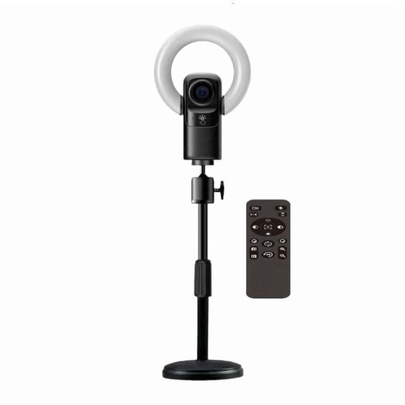 CEORPER Wide Angle 4K Webcam With Integrated LED Light For Online Meeting Remote Work