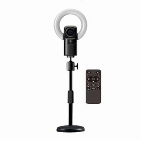 CEORPER Wide Angle 4K Webcam With Integrated LED Light For Online Meeting Remote Work