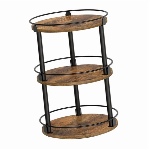 CEORPER Wood Rotating Spice Rack 3 Tiers Lazy Susans Turntable Organizer for Kitchen
