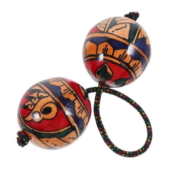 CEORPER Wood Sandball African Shaker Rattle Rhythm Percussion Fingertip Ball