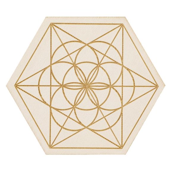 CEORPER Wooden Divination Pendulum Board Flower Round Circle Wood Crafts