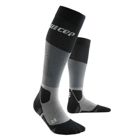 CEP Adult Male Hiking Max Cushion Tall Compression Socks, Color: Gray/Black, Size: V