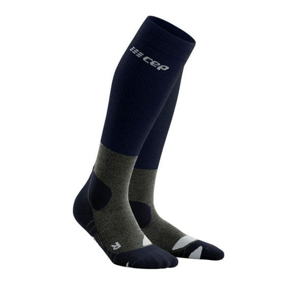 CEP Adult Male Hiking Merino Tall Compression Socks, Color: Peacoat/Gray, Size: IV