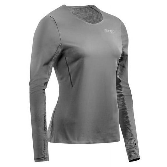 CEP run shirt, long sleeve, grey, women L