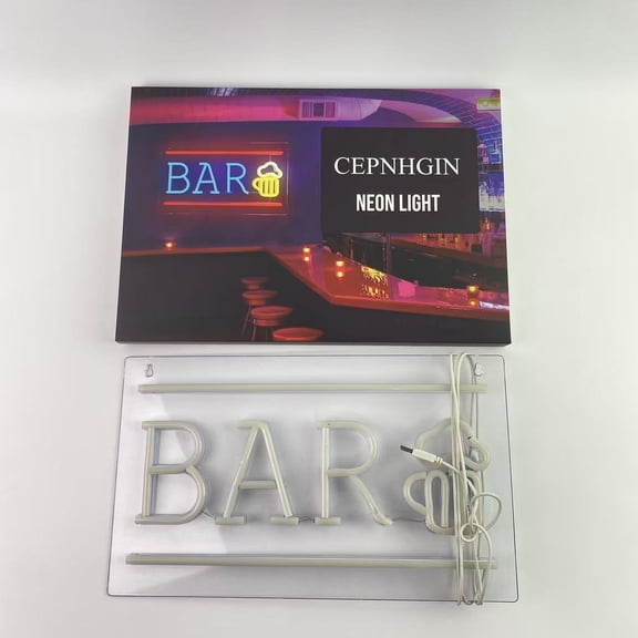 CEPNHGIN Neon light,Bar Neon Sign, Beer LED Neon Light for Wall Decor, USB Powered Neon Bar Signs, Acrylic Bar Neon Lights for Man Cave, Bedroom, Home Bar