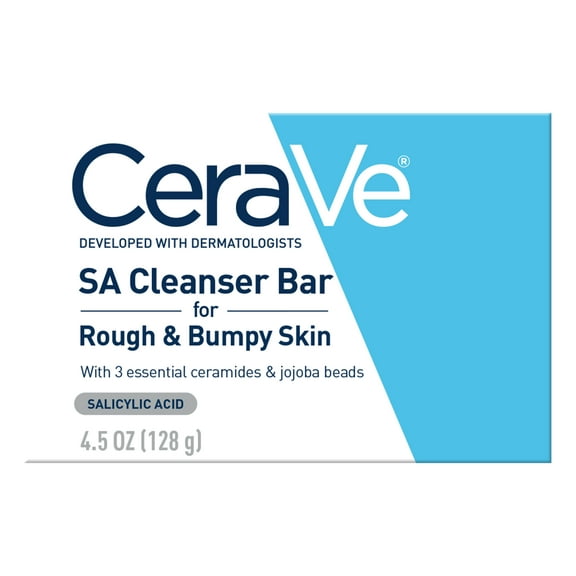 CeraVe SA Cleanser Bar for Rough & Bumpy Skin with Salicylic Acid 4.5 oz