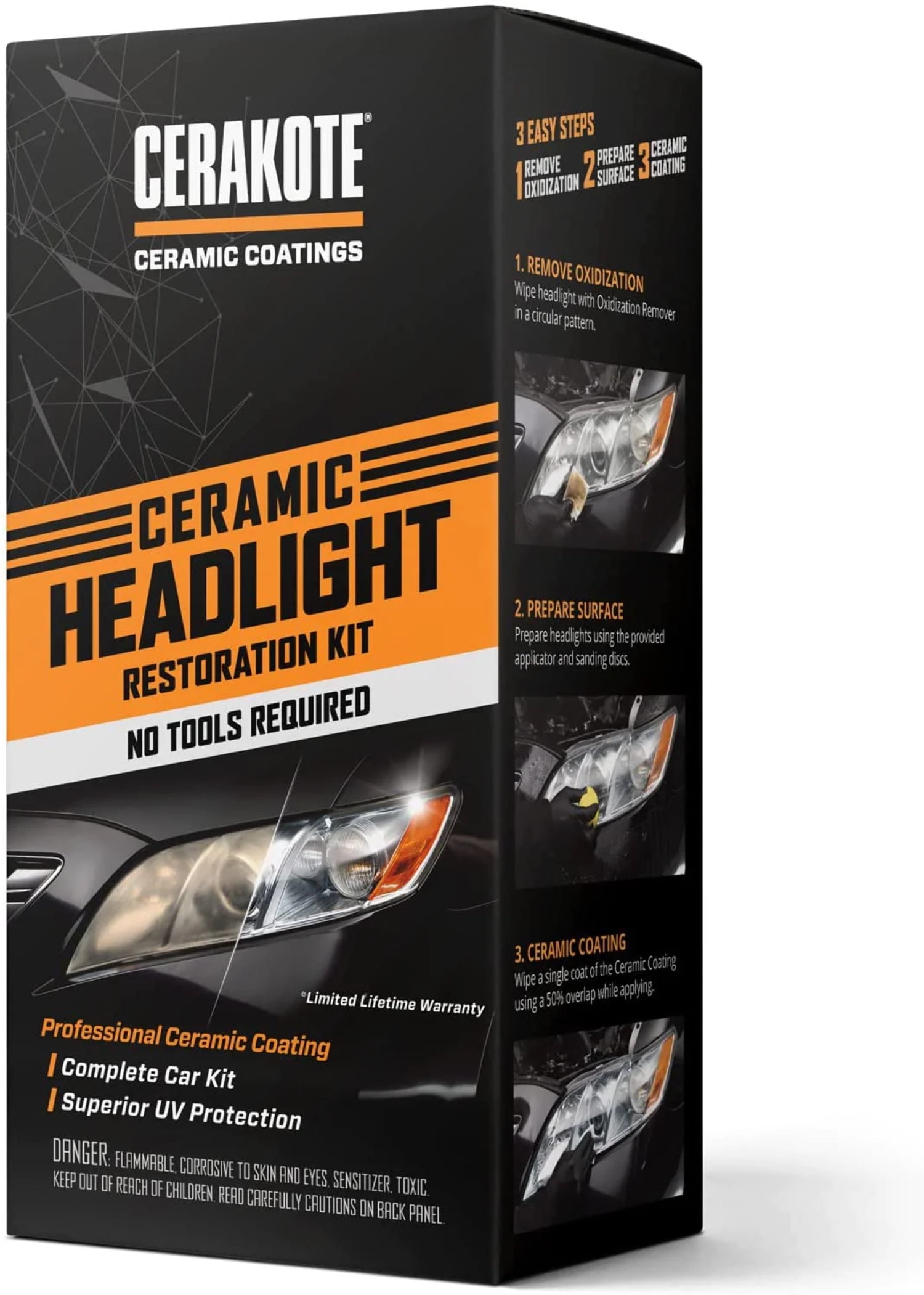 CERAKOTE® Ceramic Headlight Restoration Kit Guaranteed to Last as