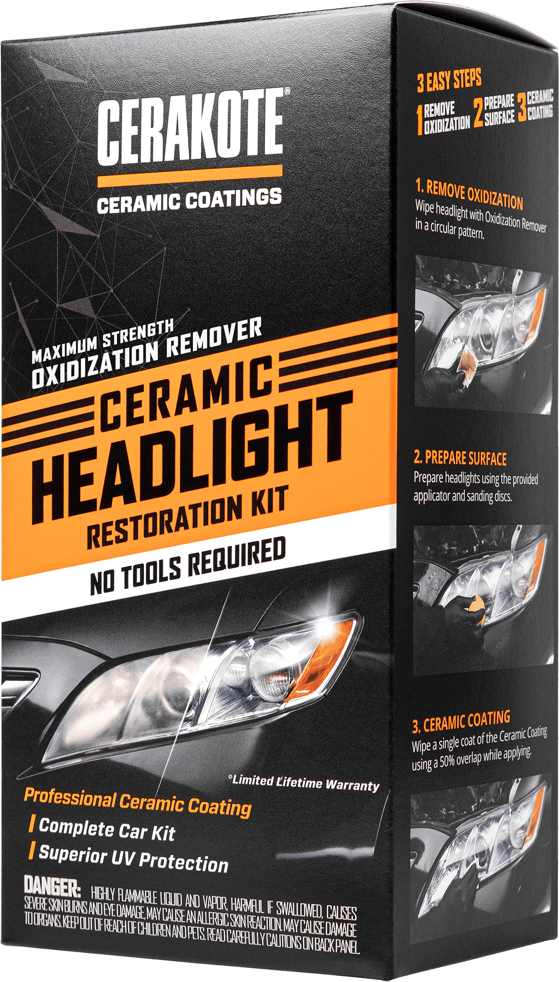 CERAKOTE® Ceramic Headlight Restoration Kit Maximum Strength