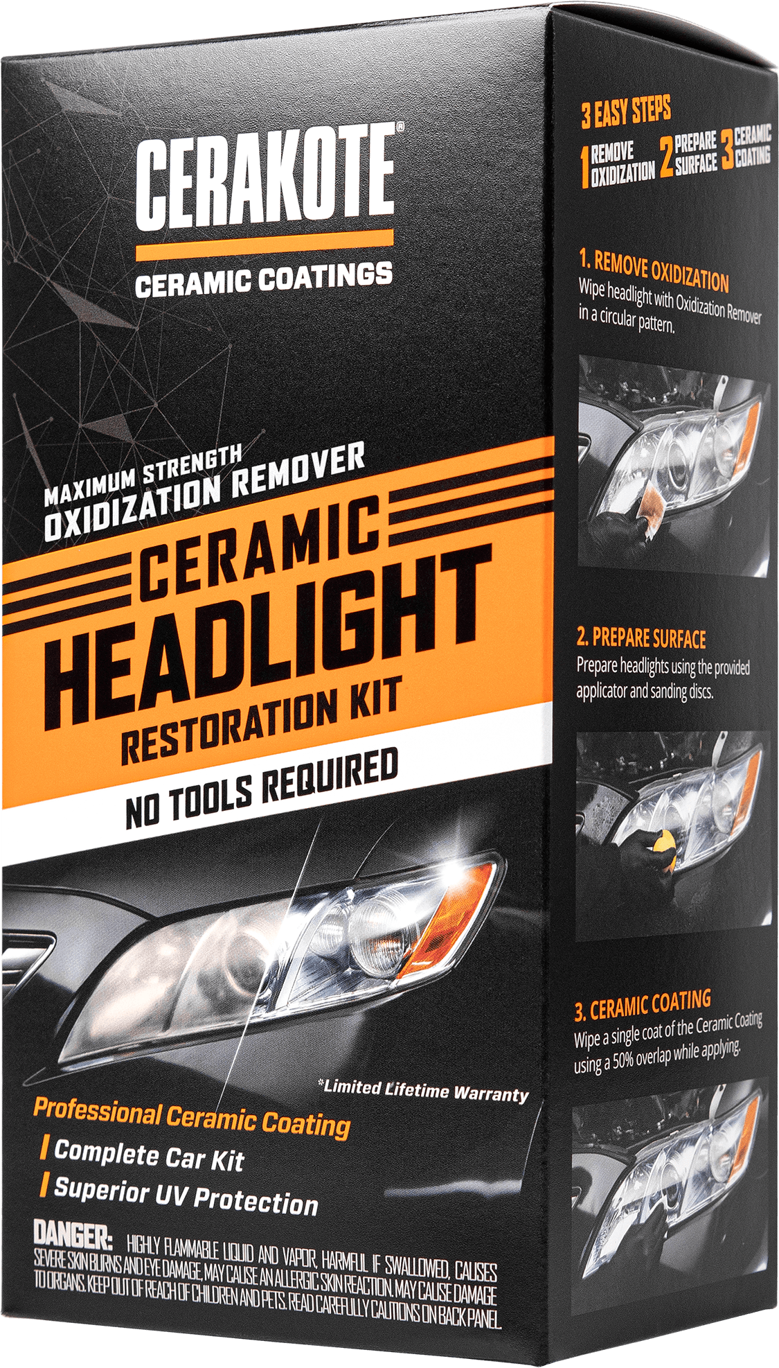 CERAKOTE® Ceramic Headlight Restoration Kit - Maximum Strength Oxidation Remover - image 1 of 7