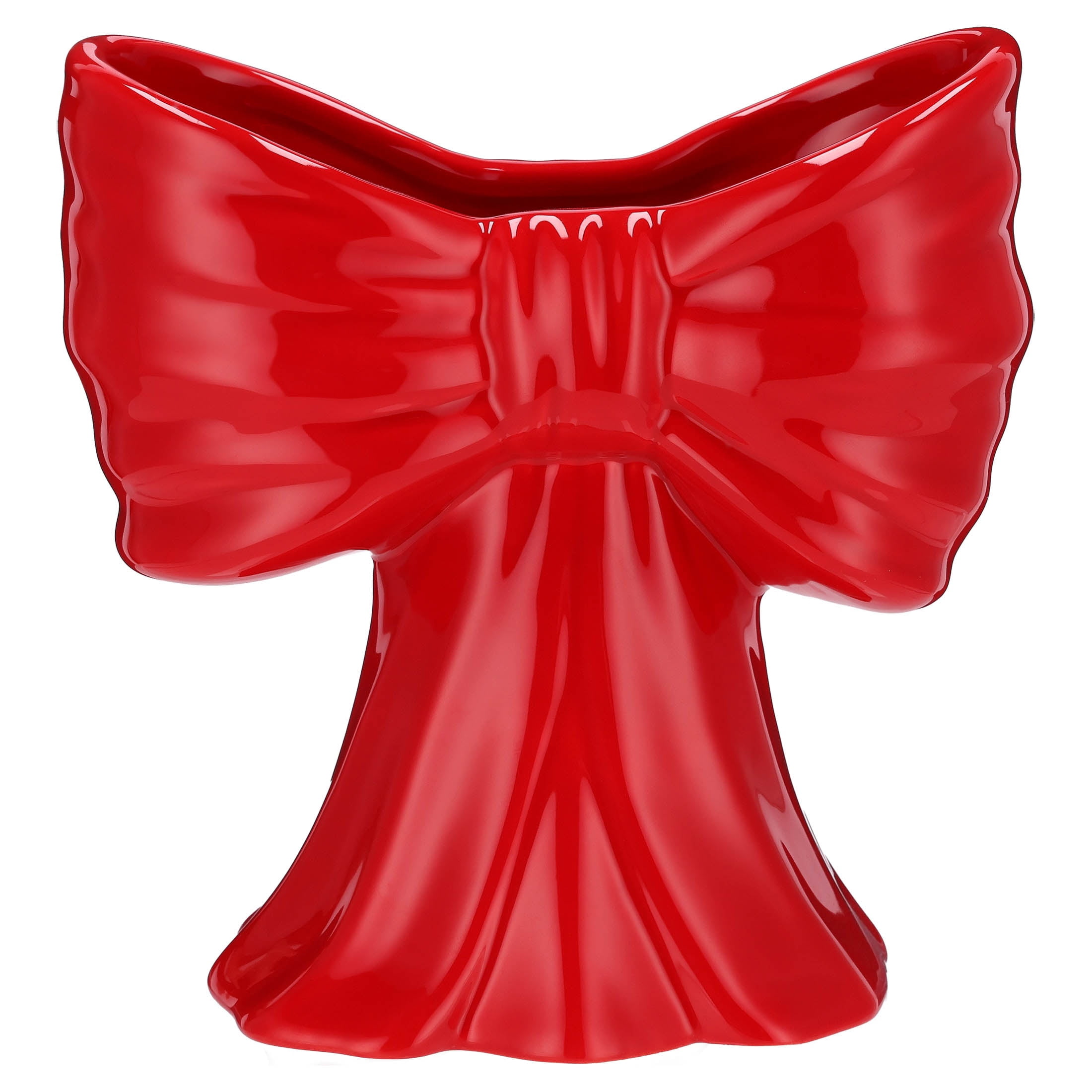 Ceramic Bow Christmas Decoration, Red, 8", by Holiday Time