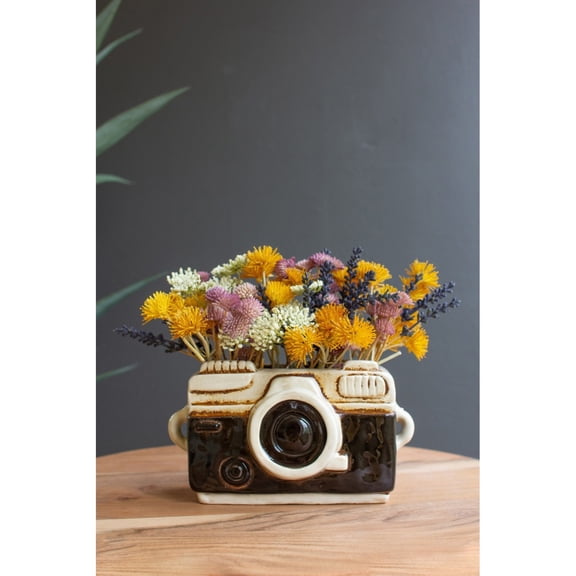 CERAMIC CAMERA PLANTER