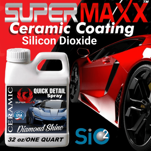 CERAMIC CAR COATING SIO2 CERAMIC QUICK DETAIL SPRAY HIGH GLOSS - 32 OZ/947ml BONUS - KIT