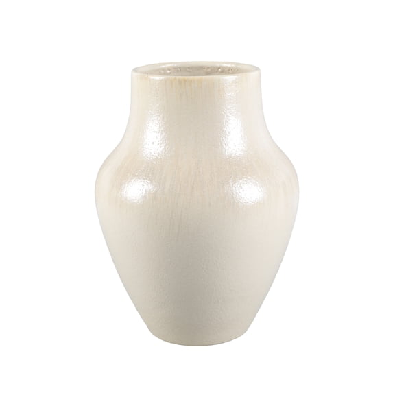 Better Homes and Gardens 14.38"H Ceramic Chic Neutral Vase Made for Tabletops - 10.12 lbs