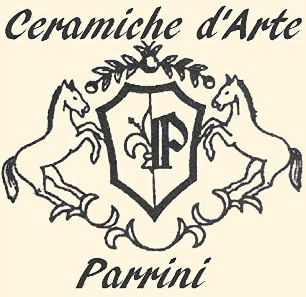 Italian Hand-Painted Ceramic Welcome Plaque - Tuscan Rooster & Landscape Design, 7.5" X 5.1" 2 thumbnail image