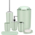 thumbnail image 1 of CERBIOR 6-Pieces Plastic Soap Dispenser Toothbrush Holder, Green, 1 of 1