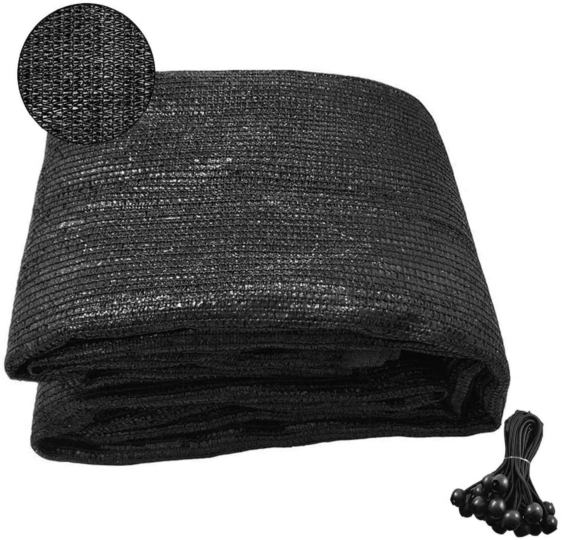 CERBIOR 90% Sunblock Shade Cloth with Grommets for Garden Patio 12' X 20'(3.65x6m), Black