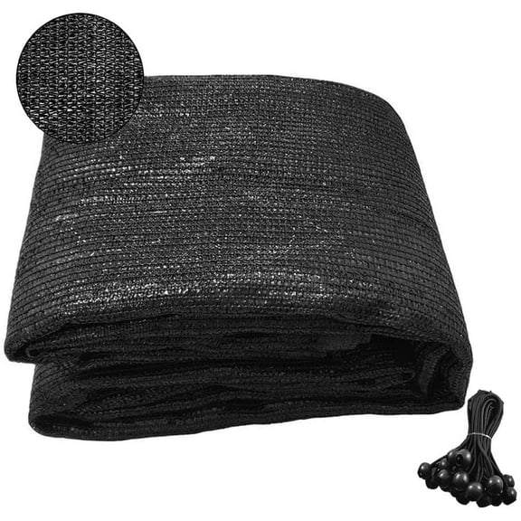 CERBIOR 90% Sunblock Shade Cloth with Grommets for Garden Patio 6' X 12'(2x4m), Black