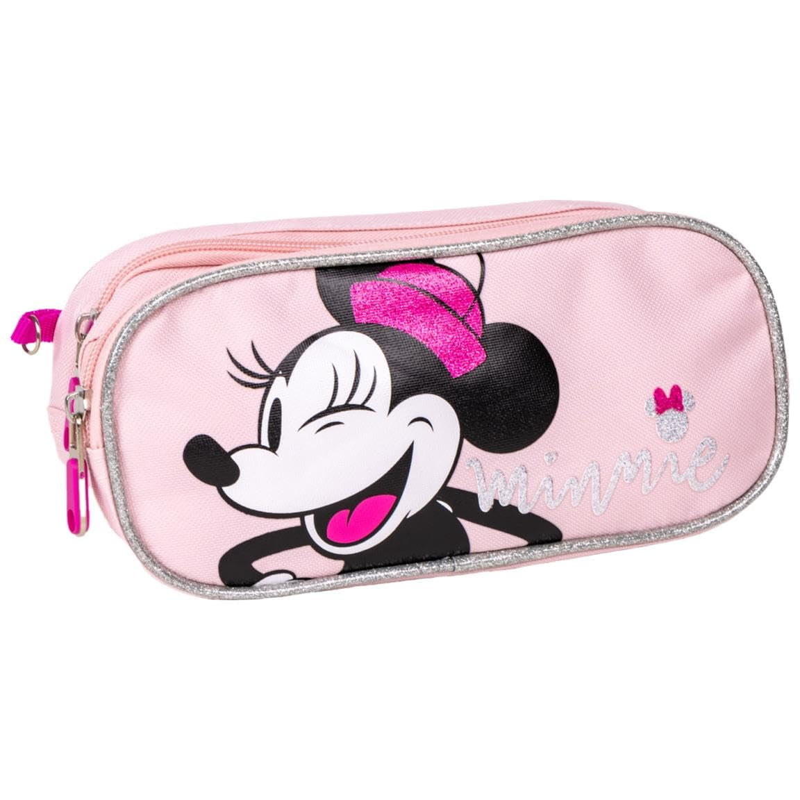 CERD LIFE'S LITTLE MOMENTS Unisex Kid's Minnie Mouse Double Compartment Pencil Case, Multicolo
