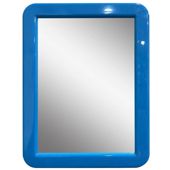 Cerem Magnetic Locker Mirror, Real Glass, 5" x 7", Blue