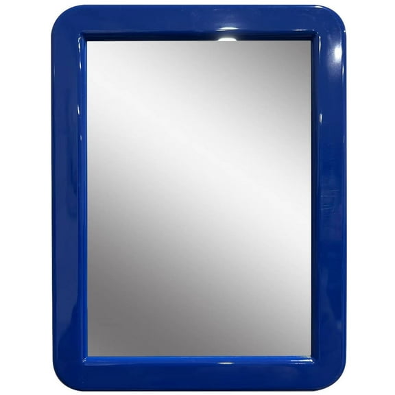 CEREM Magnetic Locker Mirror, Navy 5" x 7" - Real Glass Make-up Mirror - Locker Accessory for School, Home, Gym, Office 