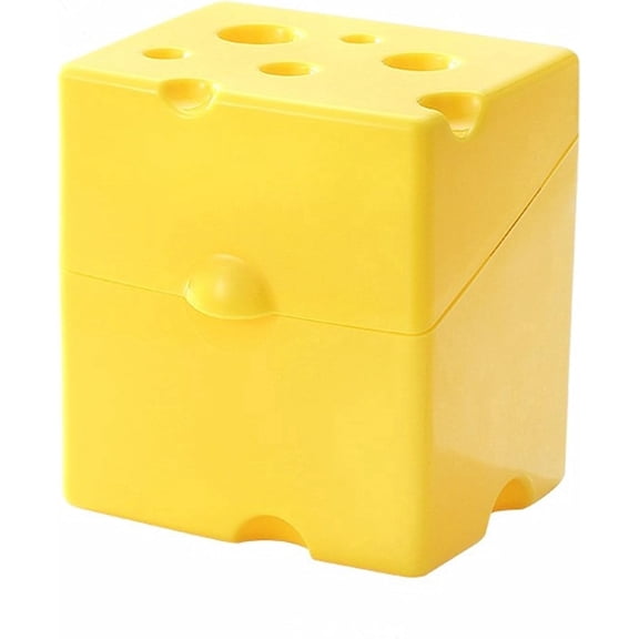 CREHNIL Yellow Plastic ABS BPA Free Clamshell Refrigerator Cheese Keeper Holds up to 30 Slices Cheese Food Storage Containers