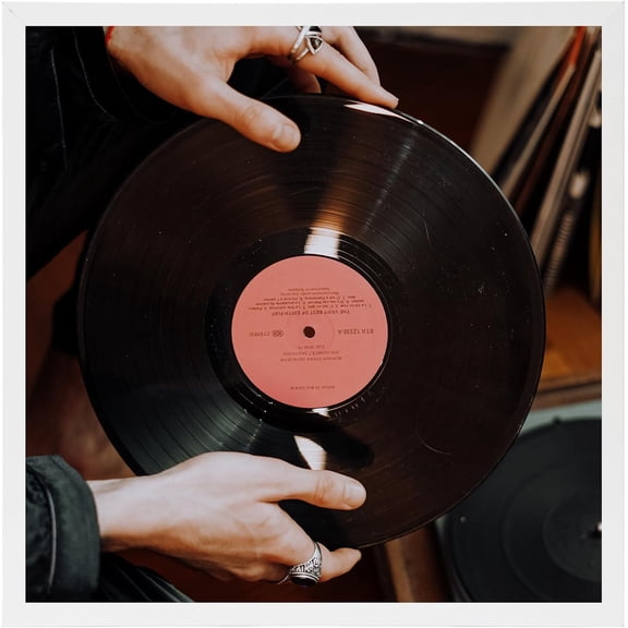 CERPXFF-12.5x12.5 Vinyl Record Frame White, PVC Record Frame for Wall Hanging, Display Vinyl Lp Covers, Album Frames for Any 12inch Records, White