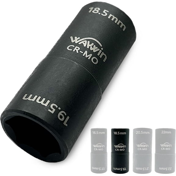 CERPXFF-2-1 Double Ended Damaged Wheel Nut Socket 1/2-Inch Impact Socket Wall Impact Flip Socket 18.5 19.5 mm