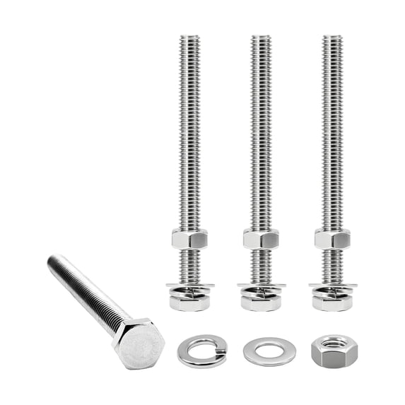 CERPXFF-3/8-16 x 5 Hex Bolts Set, 4 Sets 3/8