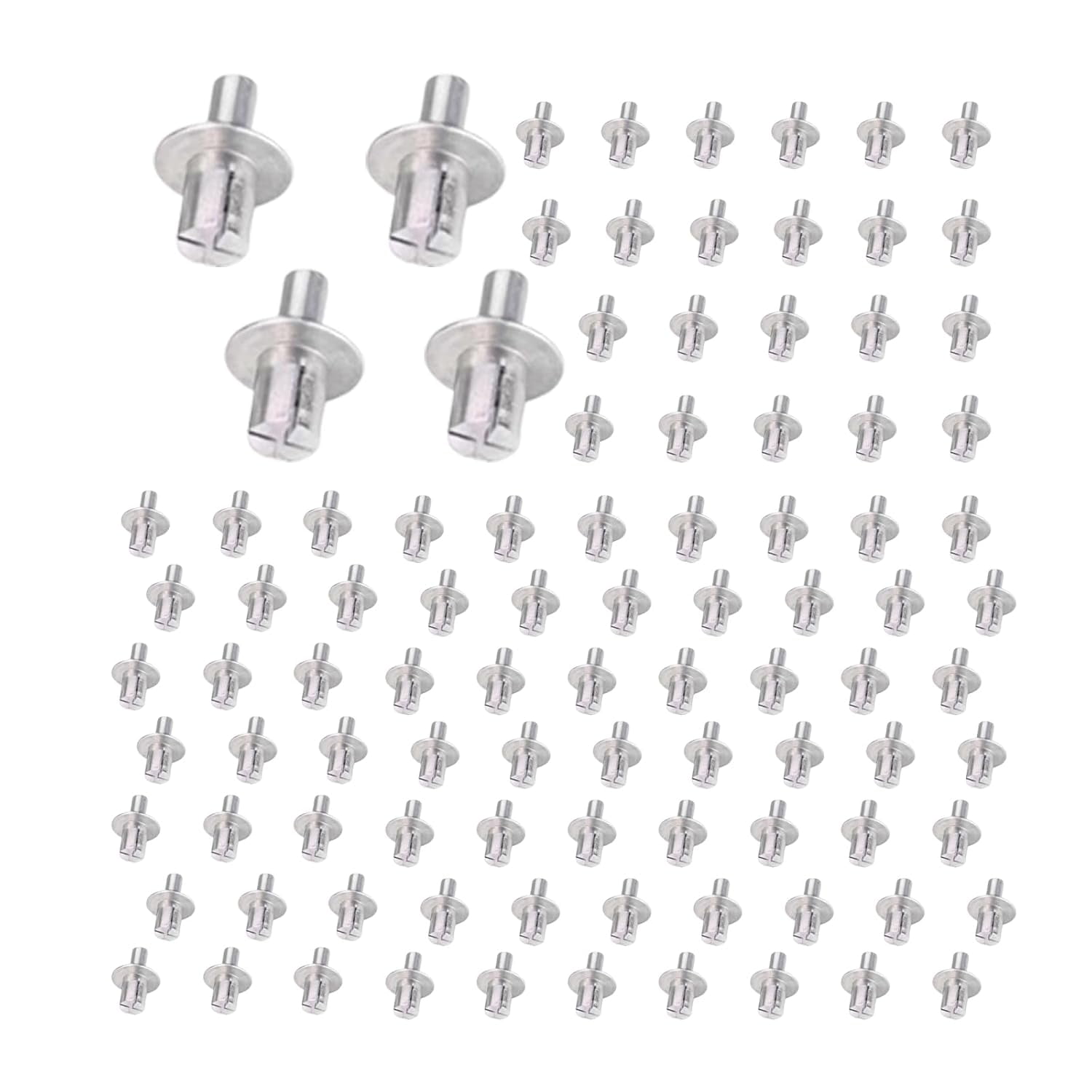 CERPXFF-300 Pcs Hammer Drive Rivets, Aluminum Core Rivets with Round ...