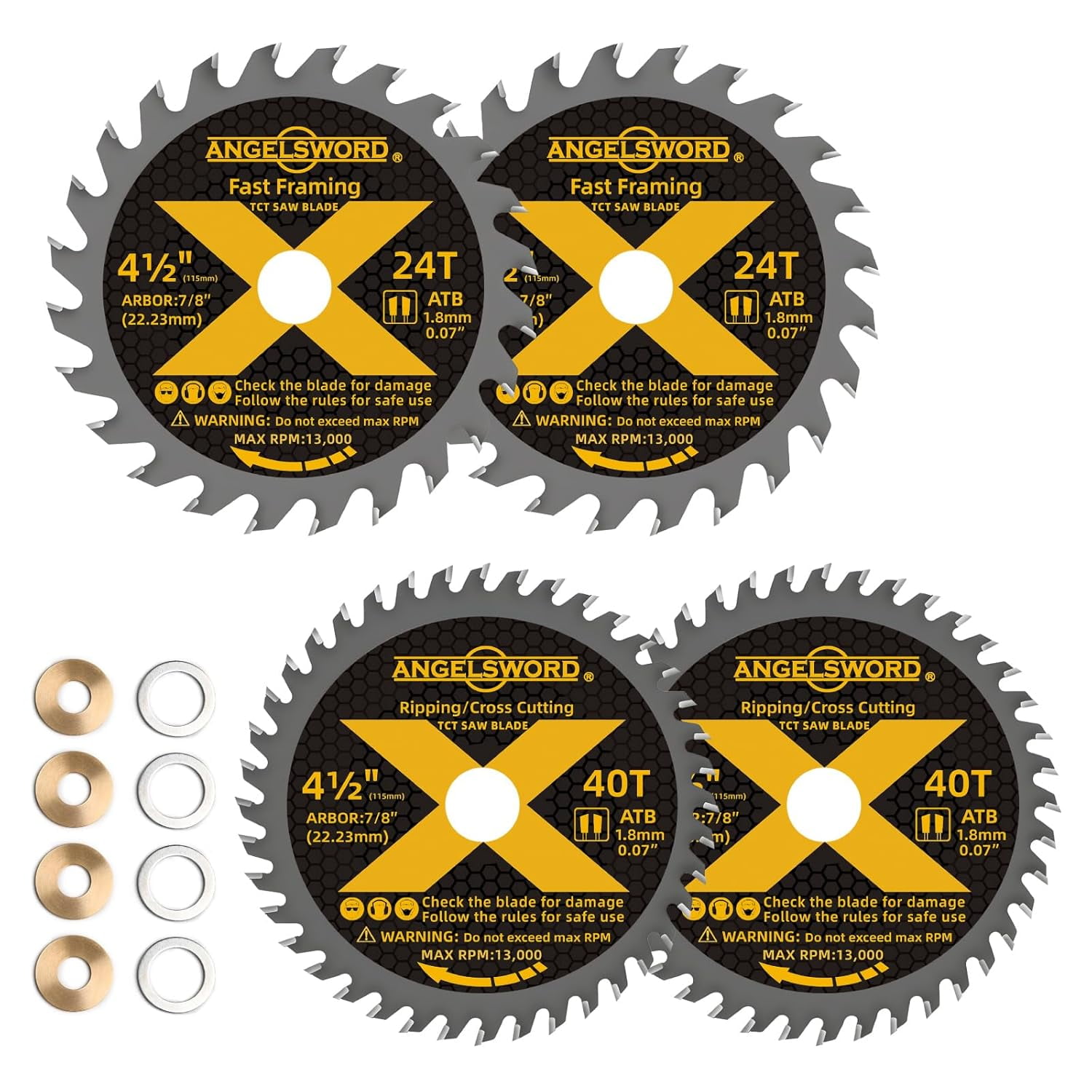 CERPXFF-4-1/2 Inch Circular Saw Blade, 7/8