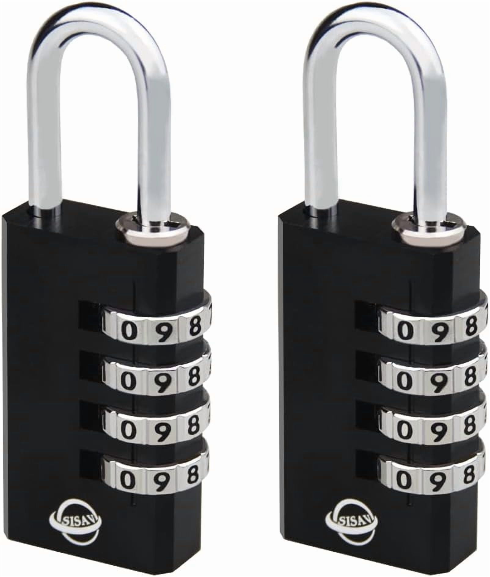 CERPXFF-4-Digit Aluminum Combination Padlock for Gym,School Lockers ...