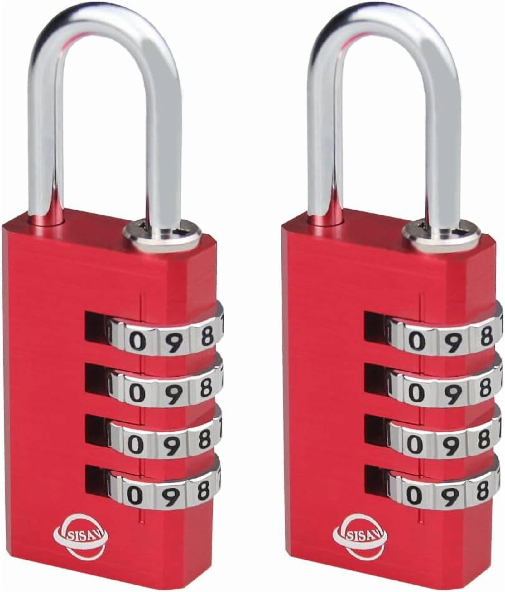 CERPXFF-4-Digit Aluminum Combination Padlock for Gym,School Lockers ...