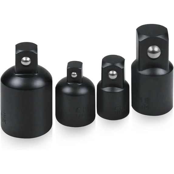CERPXFF-4 Piece Impact Socket Adapter Set, 1/4" - 3/8" - 1/2" Impact ...