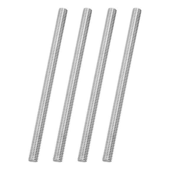 CERPXFF-4Pack M6x100mm Fully Threaded Rod, 316 Stainless Steel Right Hand All Thread Screw Studs for Furniture Assembly Fastening, 1mm Pitch