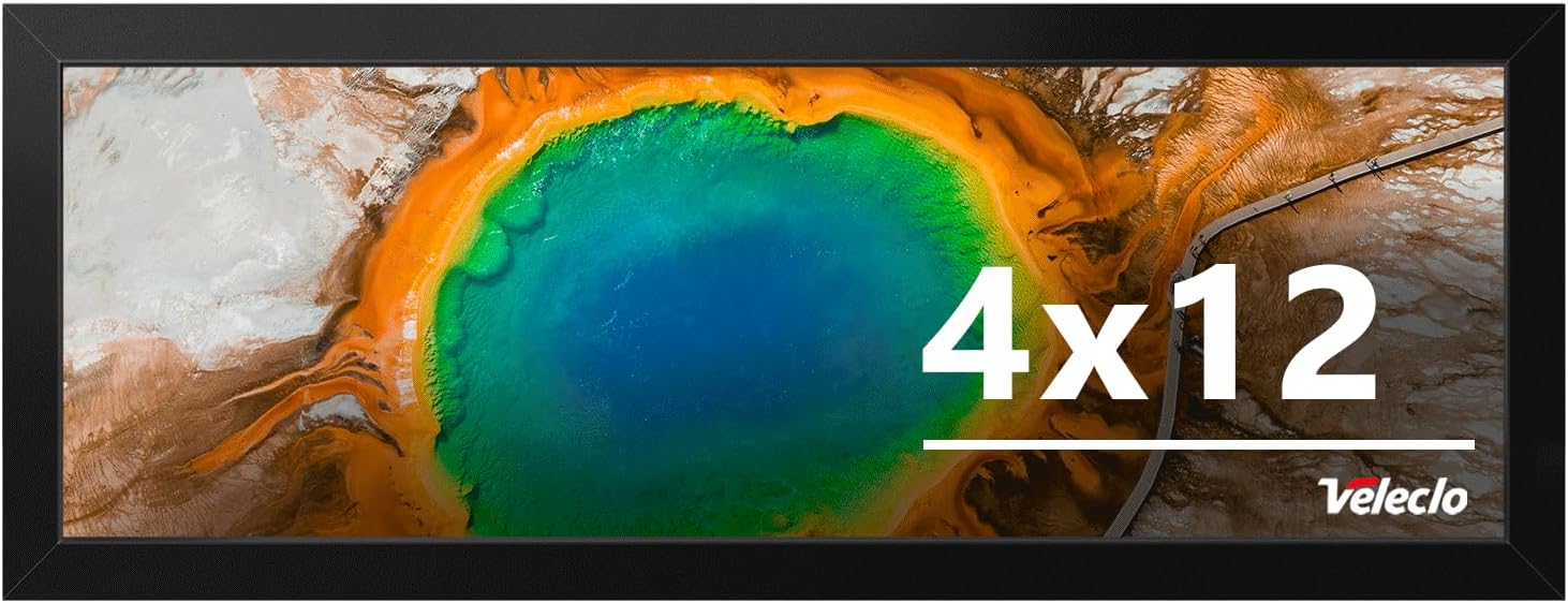 CERPXFF-4x12 Picture Frame for Wall Display, 4x12 Black Picture Frame ...