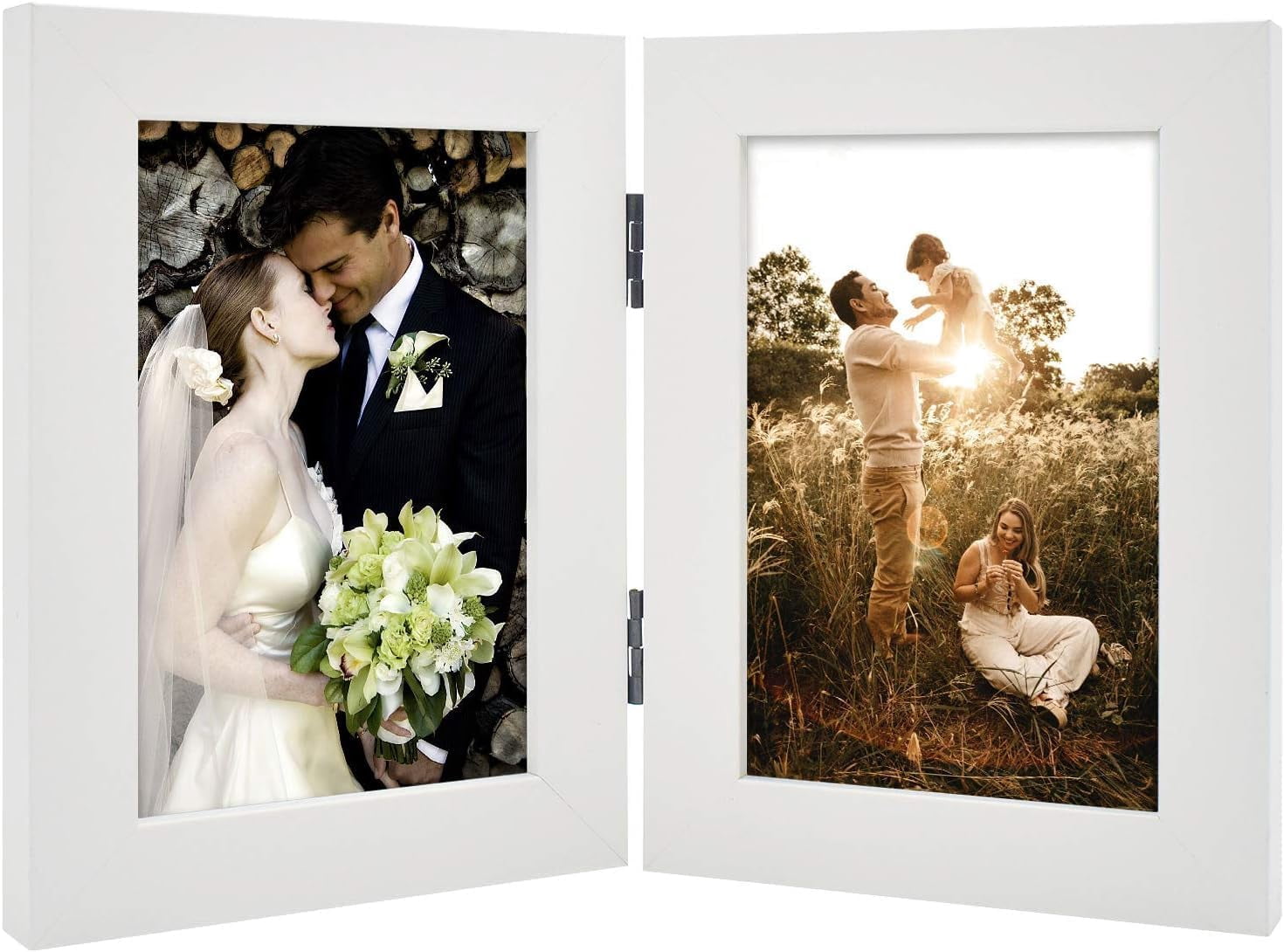 CERPXFF-, 4x6 Double Picture Frame Vertical Hinged Photo Frame 2 ...