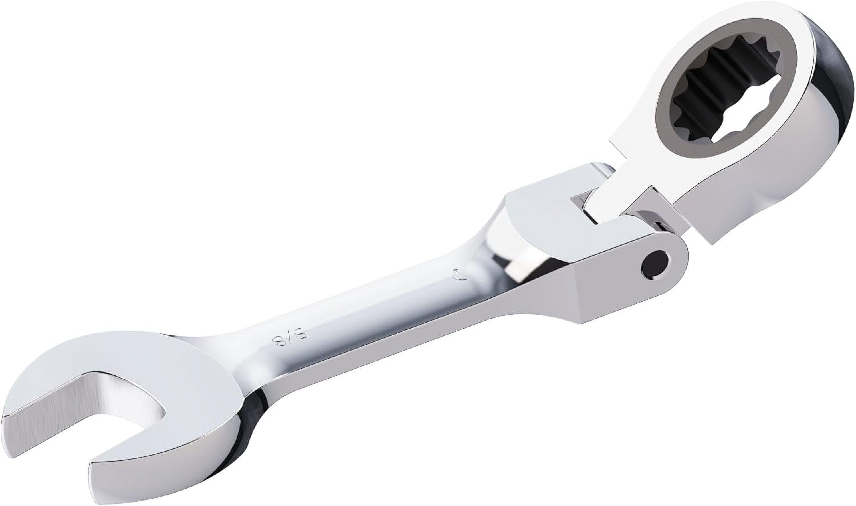 CERPXFF-5/8-In Stubby Flex-Head Ratcheting Combination Wrench SAE 72 ...