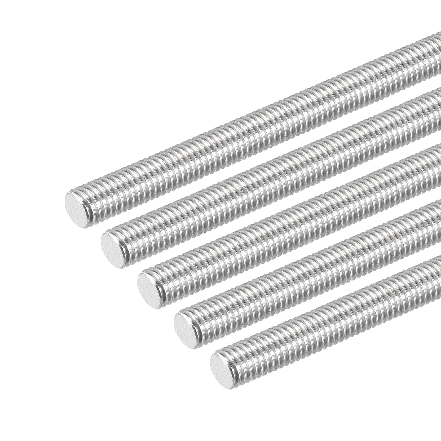 CERPXFF-5 Pack M8x120mm Fully Threaded Rod 304 Stainless Steel Right ...