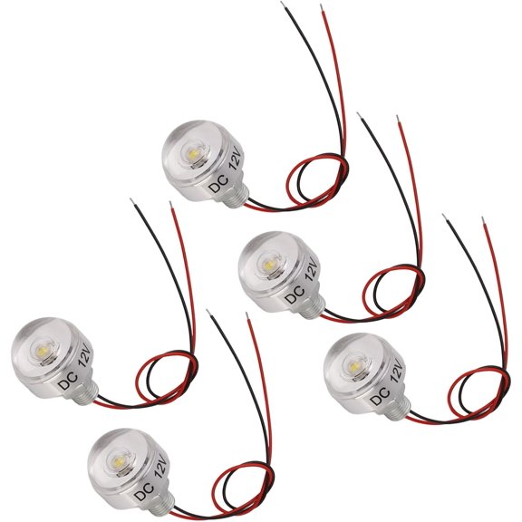 CERPXFF-5PCS LED In Ground Well Light, DC 12V 1W Mini Landscape Well Lights, Embedded Spotlight, LED Deck Lamp for Jewel Cabinet Ceiling Stair Landscape