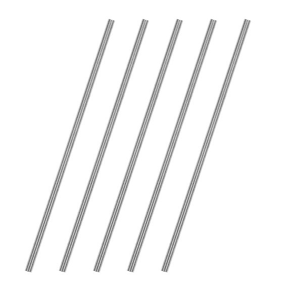 CERPXFF-5PCS M3x200mm Fully Threaded Rods, 304 Stainless Steel Right Hand Thread Studs, M3-0.5 Pitch All Thread Bar for Furniture, Machinery, DIY Repairs