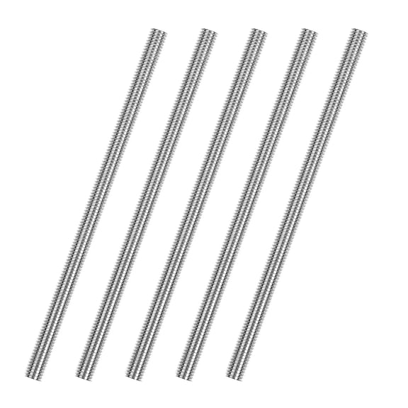 CERPXFF-5PCS M6x150mm Fully Threaded Rods, 304 Stainless Steel Right Hand Thread Studs, M6-1.0 Pitch All Thread Bar for Furniture, Machinery, DIY Repairs