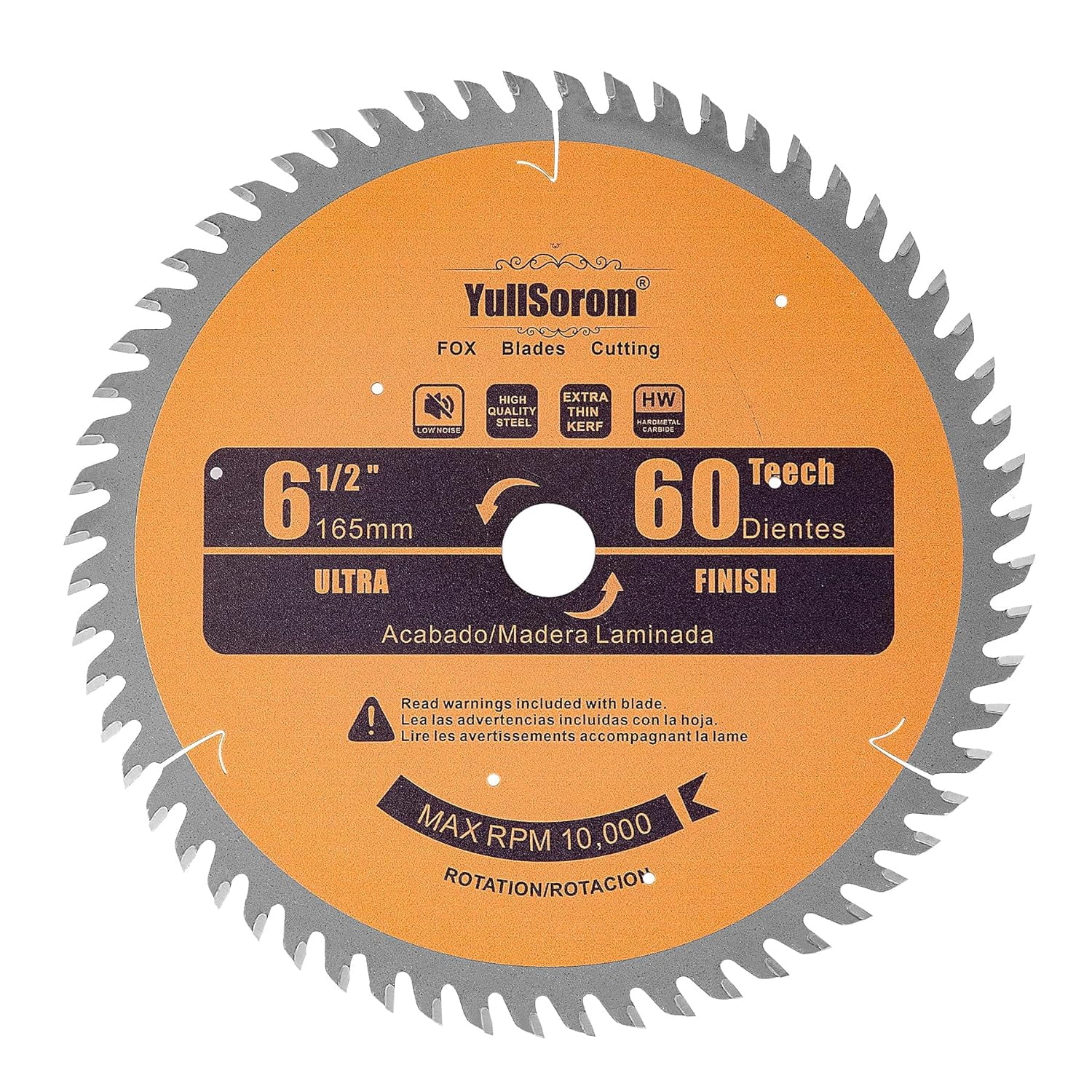 CERPXFF-6-1/2 inch Circular Saw Blade 60T Combo Pack with 5/8 ...